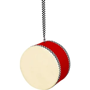 Tekno Trust Askılı Deri Çocuk Davulu 2 Tokmaklı Davul 17 cm Kırmızı Davul.