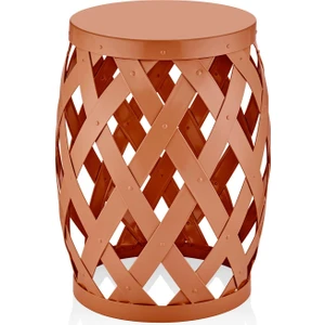 The Mia Prizma Tabure & Yan Sehpa Terracota 50X35 cm