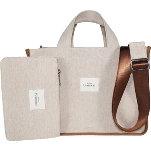 Atelier Bomonti Hishi Rj Tote Bag Bej Mumlu Kanvas Omuz Çantası & El Çantası
