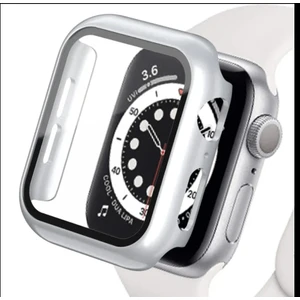Apple Watch 44 mm Uyumlu Ekran ve Kasa Koruyucu Gümüş (Ürün Saat Koruyucusudur)