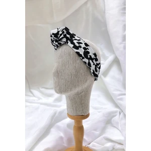 Siyah Beyaz Leopar Desenli Saten Bandana Renkli Fular Yeni Sezon Saç Aksesuarı