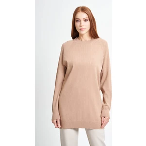 Fitilli O Yaka Camel Triko