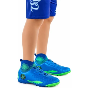 Kiko Kids 142 Fhs Boğazlı Halı Saha Erkek Çocuk Futbol Ayakkabı Saks Mavi - Yeşil
