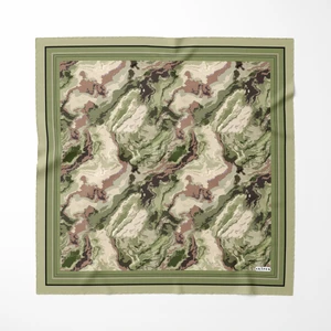 Geniş Mermer Deseni Kadın Eşarp