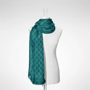 Kareli Siluet Logolu Pamuk Şal