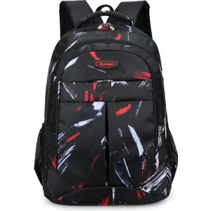 Erkek Siyah Sırt Çantası Büyük Kapasiteli Eğlence Seyahat Çantası Üniversite Öğrenci Çantası Laptop Çantası Okul Çantası Olarak Kullanılabilir (Yurt Dışından)