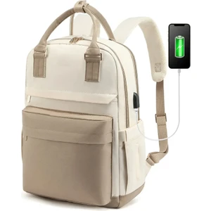 Kadınlar Için Moda Sırt Çantası Çok Fonksiyonlu Seyahat Sırt Çantaları Büyük Kapasiteli USB Dizüstü Bilgisayar Sırt Çantası Kızlar Için Hafif Okul Çantaları (Yurt Dışından)
