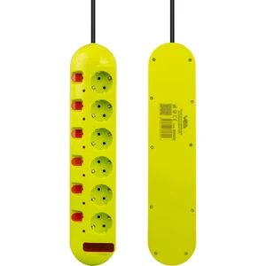 VE-E60 6lı 1.5 Metre Ayrı Anahtarlı Grup Priz