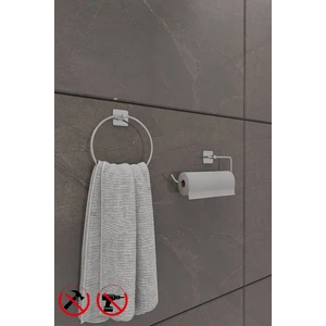 Alper Banyo Scilla Kare Krom Yapışkanlı 2'li Banyo Seti - Krom Halka Havluluk ve Kare Solo Havluluk Banyo Seti
