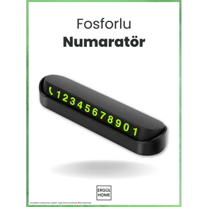 Ergül Home Araç İçi Park Telefon Numarası Fosforlu Numaratör Oto Cam Kartı