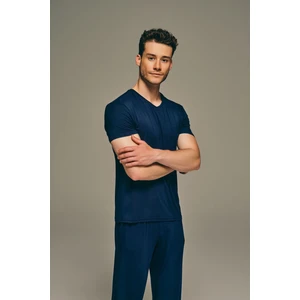 Erkek Basic Modal V Yaka Kısa Kollu T-Shirt