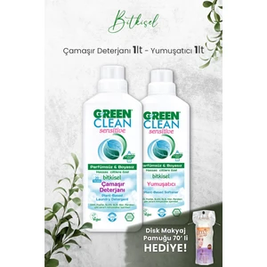 U Green Clean Green Clean Sensıtıve Kokusuz Çamaşır Deterjanı ve Yumuşatıcı 1 L ve Hediyeli