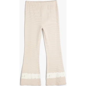 Ispanyol Paça Pantolon Batik Detaylı Pamuklu