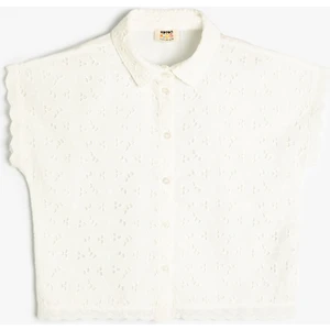 Fistolu Crop Gömlek Kısa Kollu