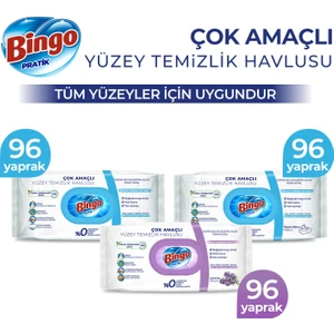 Pratik Yüzey Temizlik Havlusu 2 Beyaz Sabun + 1 Lavanta (288 Yaprak)