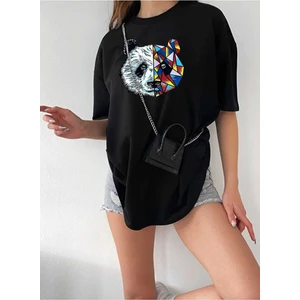 Unisex Panda Baskılı Tshirt