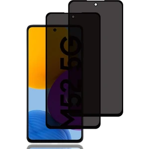 M.TK Moveteck Samsung Galaxy M52 Uyumlu Hayalet Ekran Koruyucu Cam 5d Privacy Yandan Görünmez Gizlilik Sağlayan Ekran Koruyucu Camı Tam Kaplar