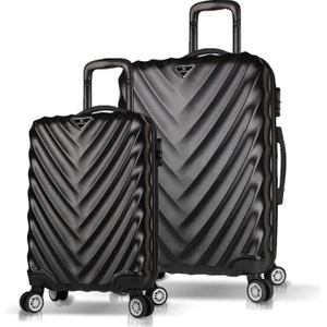 My Valice Lotus Abs 2'li Valiz Seti (Kabin ve Orta) Siyah