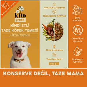 Fresh Hindi Etli Köpek Yemeği %100 Taze İçerikli Mama 250 gr