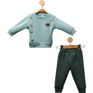 Puro Cottone Puro Cotone Bebek Ikili Takım Turkuaz Renkli