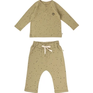Little Gusto Bebek Pijama Takımı Cosmos Haki Organik  Pamuk