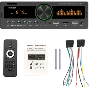 Dokunmatik Ekran Araba Stereo Fm Radyo Mp3 Çalar Tek Din Araba Stereo, Bluetooth Araç U Disk Kartı ile Araba Medya Oynatıcı, SWM-80A Yükseltme, Destek Konumlandırma Fonksiyonu (Yurt Dışından)