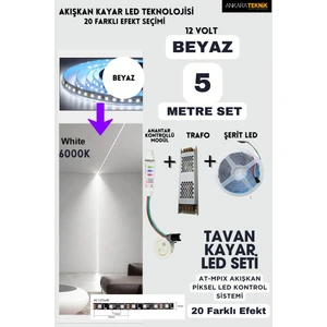 Anahtarlı Akışkan Kayar Şerit LED Sistemi / 12 Volt / 20 Efekt