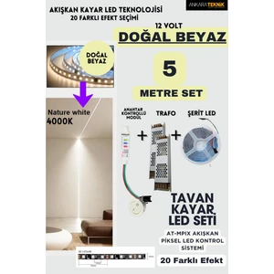 Anahtarlı Akışkan Kayar Şerit LED Sistemi / 12 Volt / 20 Efekt