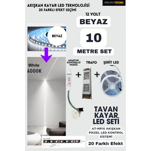Anahtarlı Akışkan Kayar Şerit LED Sistemi / 12 Volt / 20 Efekt