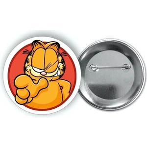 Garfield Buton Rozet Broş Iğneli Boyun Askısı Rozeti Çanta Rozeti