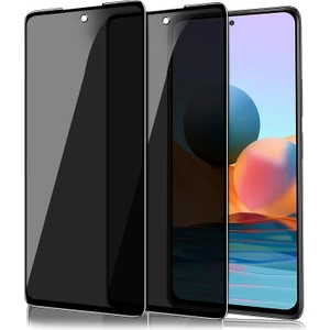 M.TK Moveteck Xiaomi Redmi Note 10 - Note 10S Uyumlu Hayalet Ekran Koruyucu Cam 5d Privacy Yandan Görünmez Gizlilik Sağlayan Ekran Koruyucu Camı Tam Kaplar