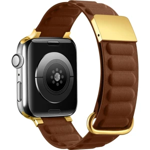 Psgt apple Için Uyumlu Bant IZLE42-44-45-49MM Seri 1-9 Ultra1/2 -Deri Döngü Manyetik Katı Manyetık Deri