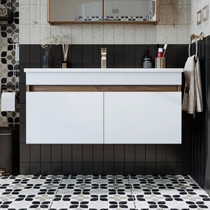 '' Lavabolu '' Atlantik-Beyaz Mat Mdf 100 cm Banyo Alt Dolabı