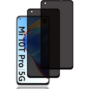 M.TK Moveteck Xiaomi Mi 10T Pro Uyumlu Hayalet Ekran Koruyucu Cam 5d Privacy Yandan Görünmez Gizlilik Sağlayan Ekran Koruyucu Camı Tam Kaplar