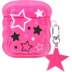 Air-Podss 1. Nesil / 2. Nesil Kılıf Figure Series Cosmicstar Koyu Pembe