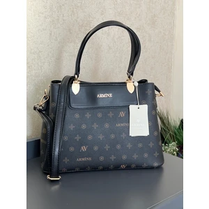 ARM.206.S.L.B Armine Özel Renk Konbin El ve Kol Çantası Olarak Tasarlanmış Deri Bayan Kol Çantası