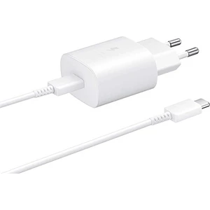 Telefon Kulübesi Samsung Uyumlu Type C Süper Hızlı Şarj Aleti Şarj Cihazı Adaptör + Kablo Siyah Hızlı Şarj Aleti 25W