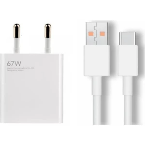 Gurtech Xiaomi Uyumlu 67W Turbo Hızlı Şarj Aleti Seti Type-C