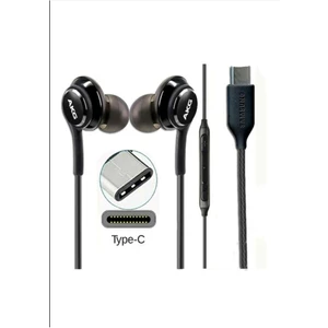Samsung Gri Kulaklık Typec Kulak Içi Kulaklıklar Mikrofon ile Kablolu Galaxy S22 S21 S20 Not 20