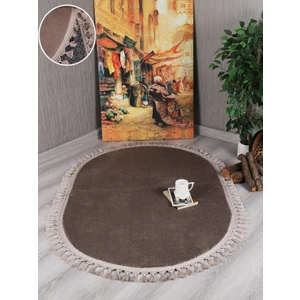 My Evilla Modern Dekoratif Örgü Saçaklı Simirna  Peluş  Halı Yolluk