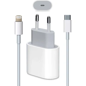 Orjinal Iphone 11/11 Pro/11 Pro Max Şarj Aleti Seti 18W Usb-C Adaptör Usb-C Lightning Kablo.