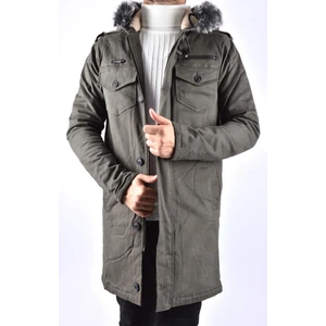 225 Onz Içi Kürklü Kapşonlu  Mont/açık Haki/m