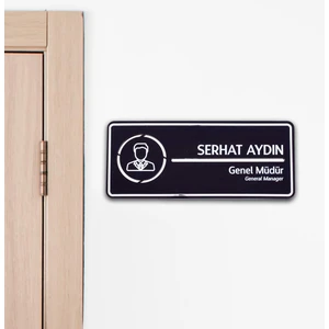 Ofis Odalarına Özel Kapı Isimlik Tabelası Ofis Yönlendirme Kapı Isimlik Genel Müdür Oda Tabela