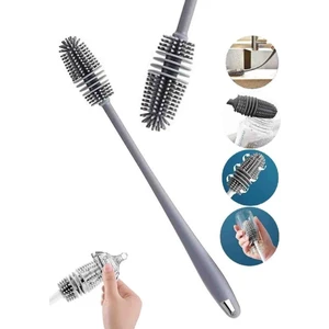 Biberon Emzik Temizleyici Silikon Fırça-Şişe&bardak&kavanoz&termus Temizleme Fırçası