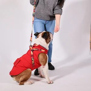 Göğüs Tasmalı Köpek Montu Kırmızı