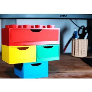 KemX3D Tuğla Istiflenebilir Renkli Masa Kutuları - Masa Düzenleyici