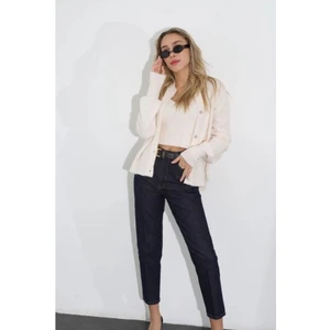 Kot Modası Koyu Mom Fit Jean Kot Pantolon