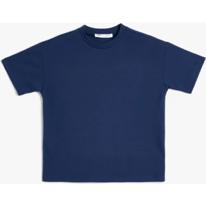 Basic Tişört Kısa Kollu Bisiklet Yaka