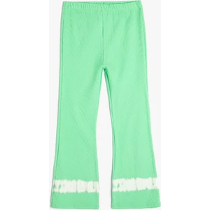 Ispanyol Paça Pantolon Batik Detaylı Pamuklu