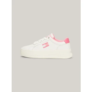 Tommy Hilfiger Kadın Marka Logolu Platform Topuklu Şık Görünüşlü Gündelik Kullanıma Uygun Beyaz Sneaker EN0EN02500-YBI